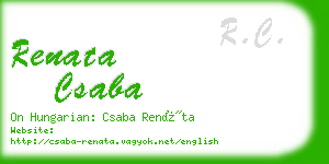 renata csaba business card